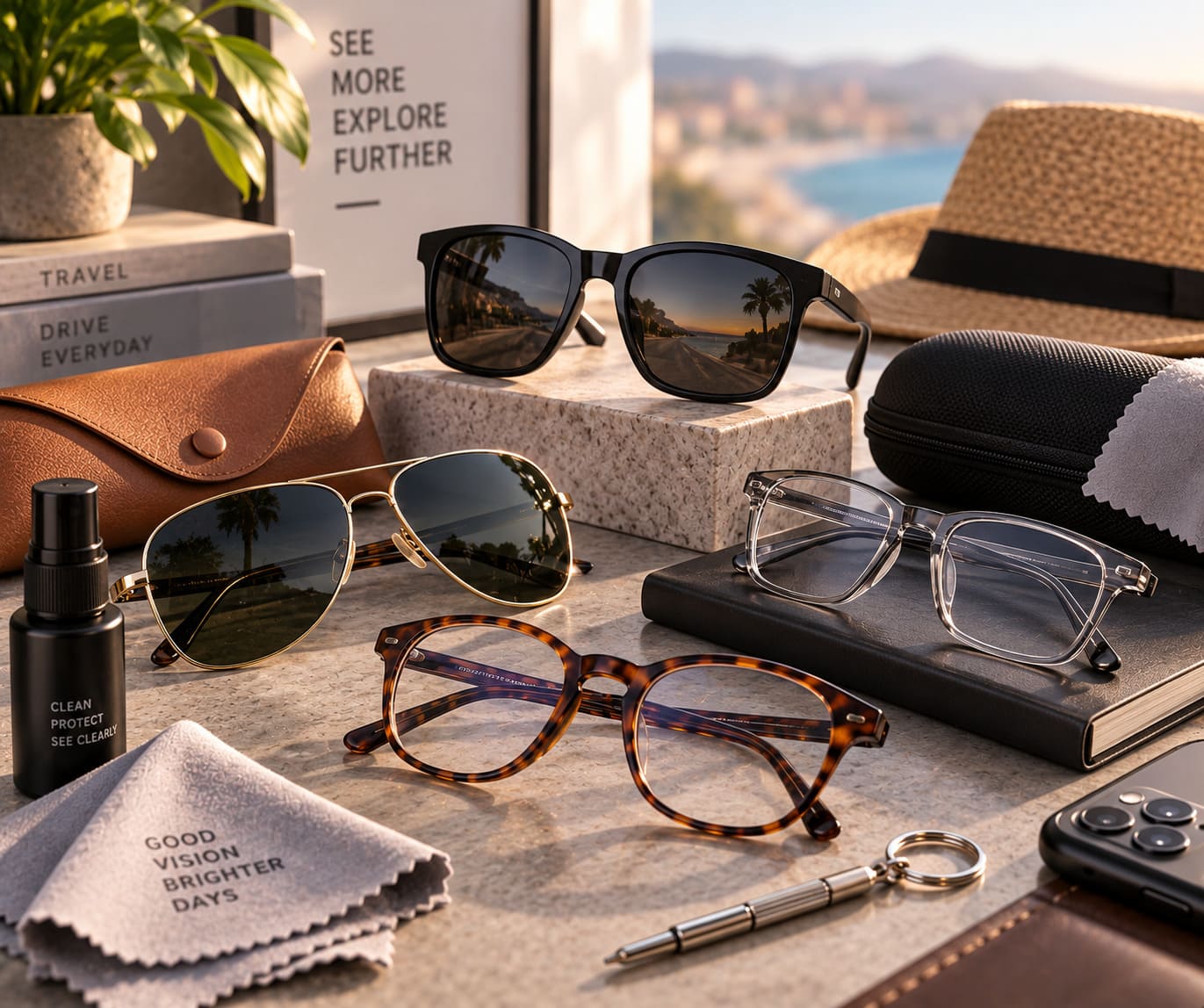 Sunglasses and reading glasses
