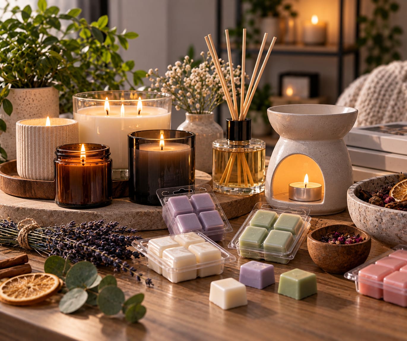 Candles, wax melts and home fragrance