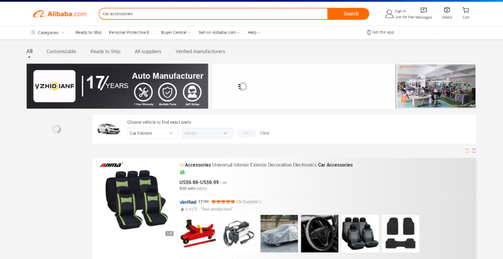 Alibaba store car accessories