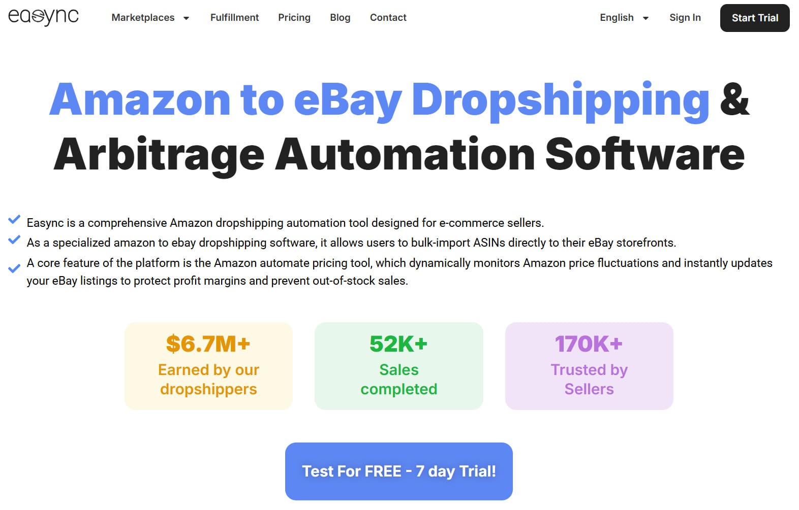 Amazon’dan eBay’e Easync ile dropshipping otomasyonu