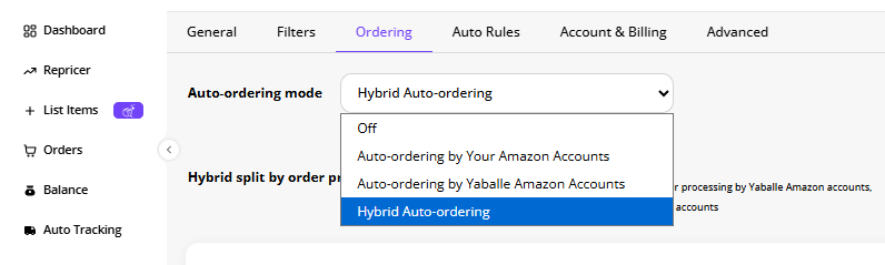 Yaballe ordering