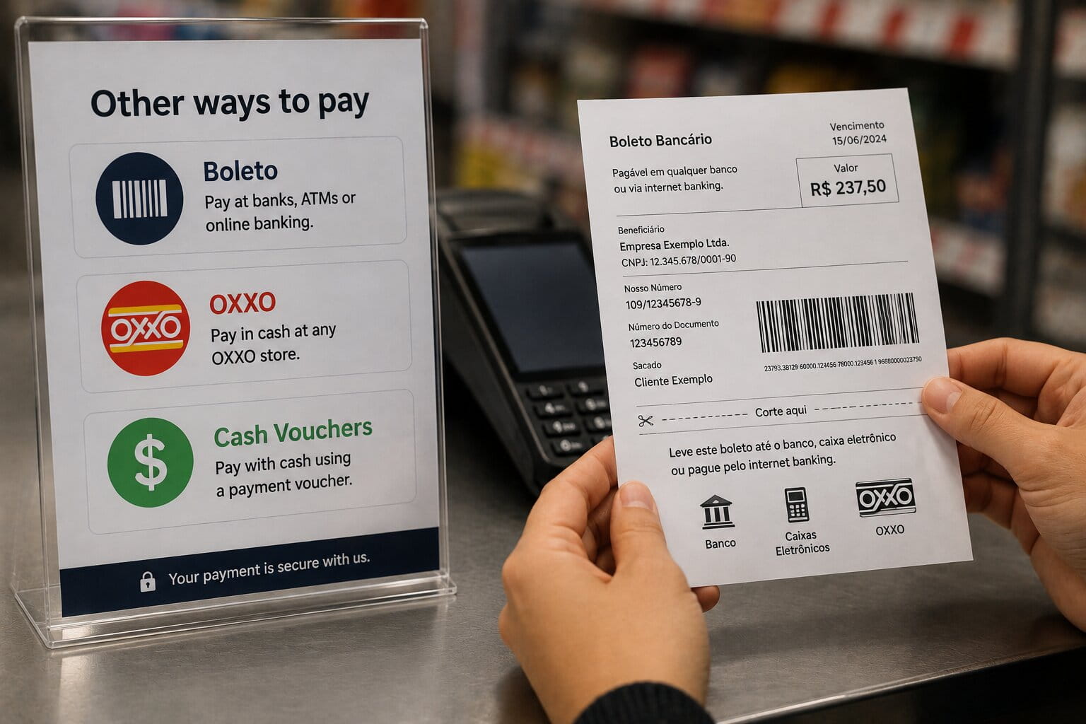 Boleto, OXXO, and Cash Vouchers