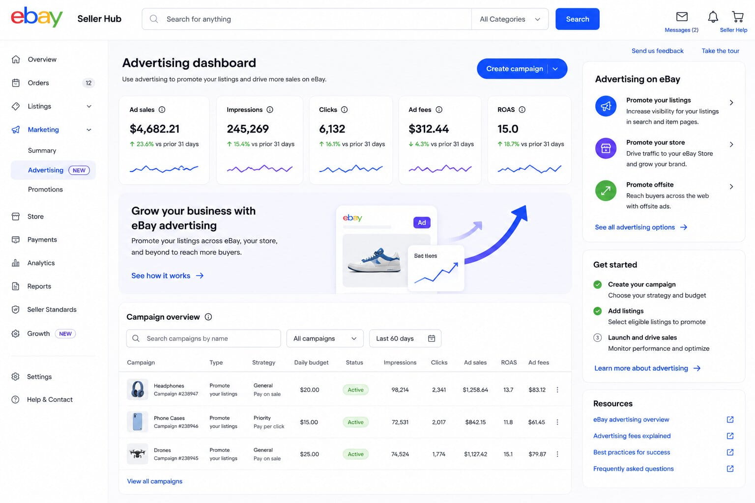 eBay Seller Hub