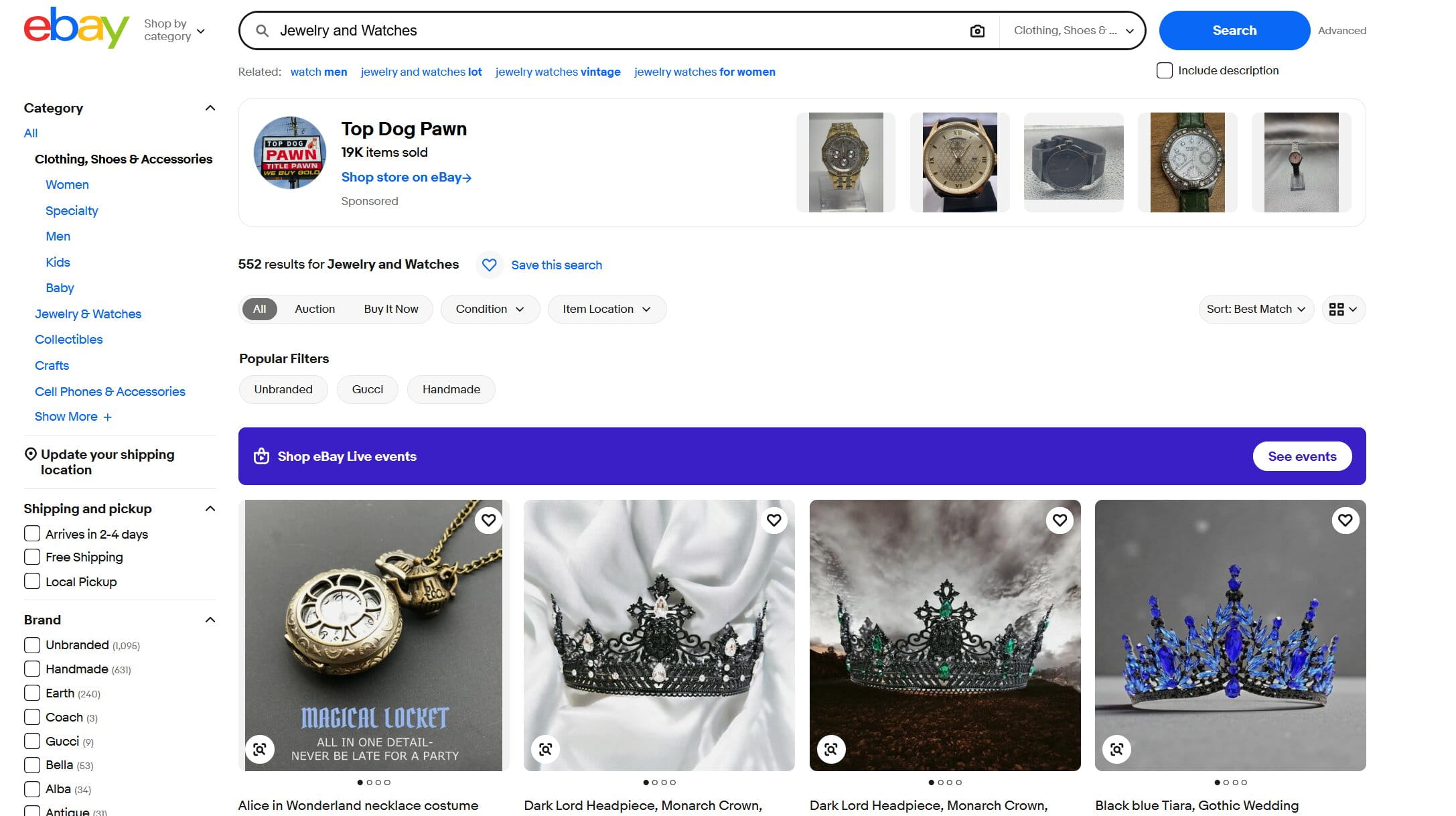 Jewelry and Watches