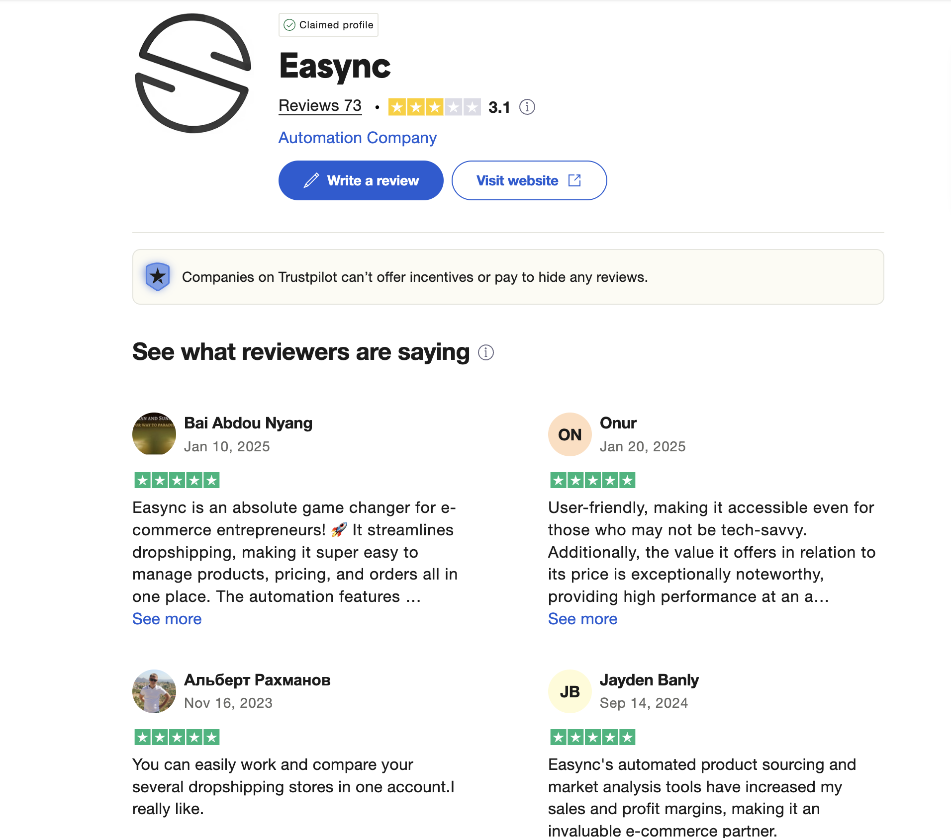 Easync Reviews 