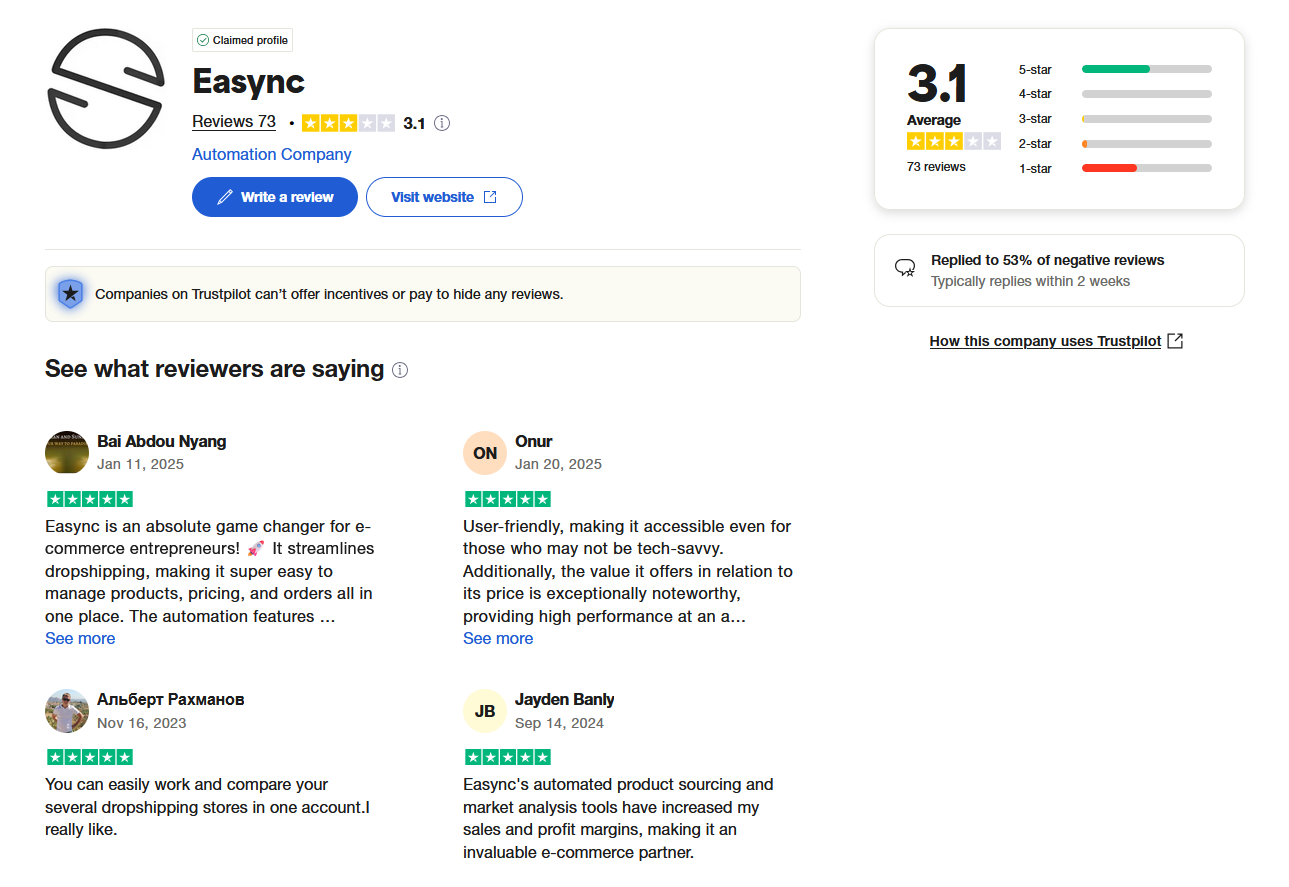 Easync User Feedback
