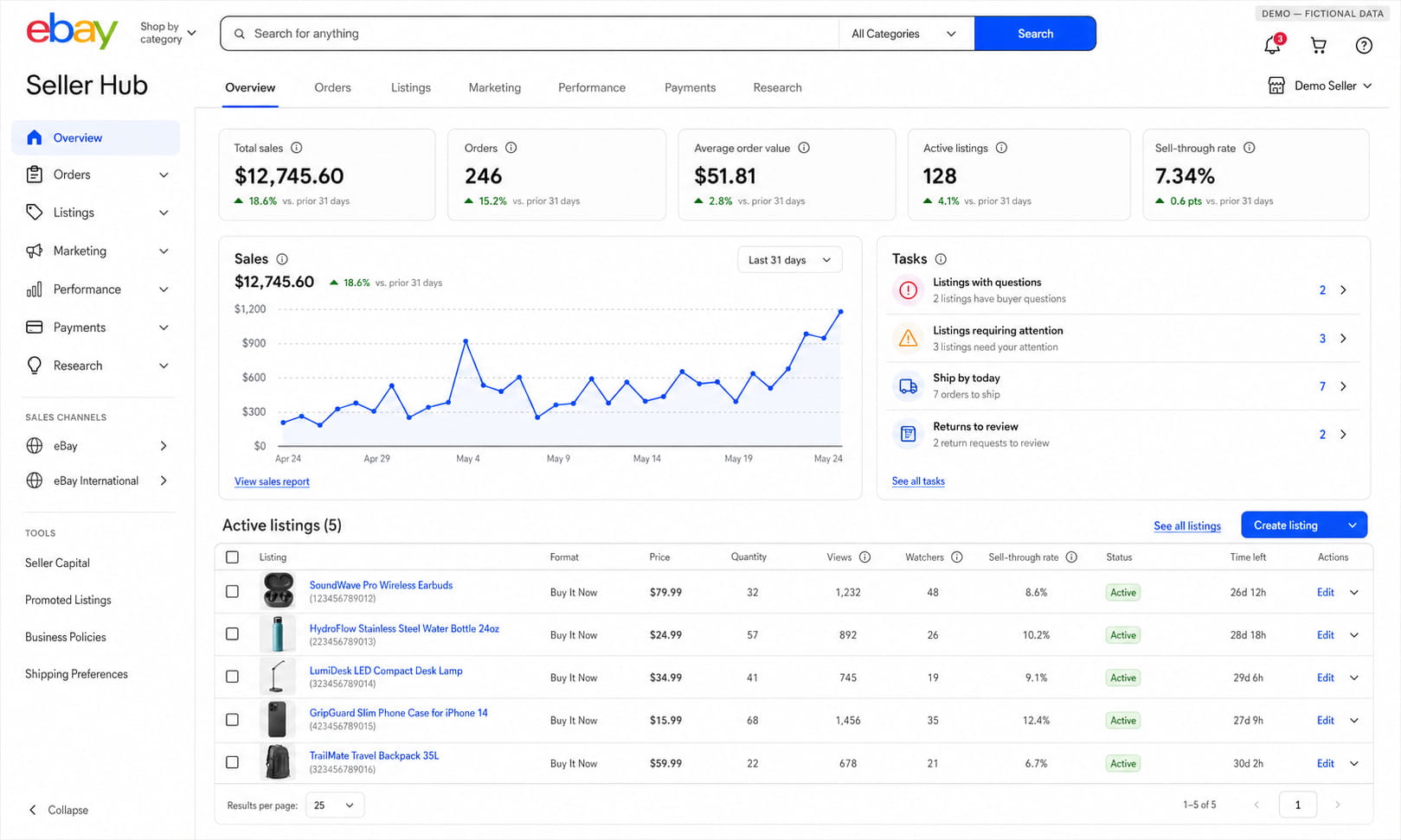 eBay Seller Hub
