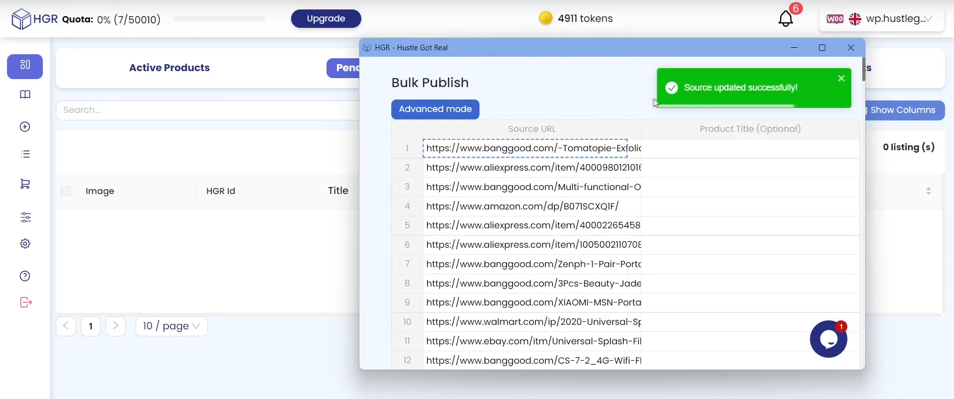 Hustle Got Real dashboard