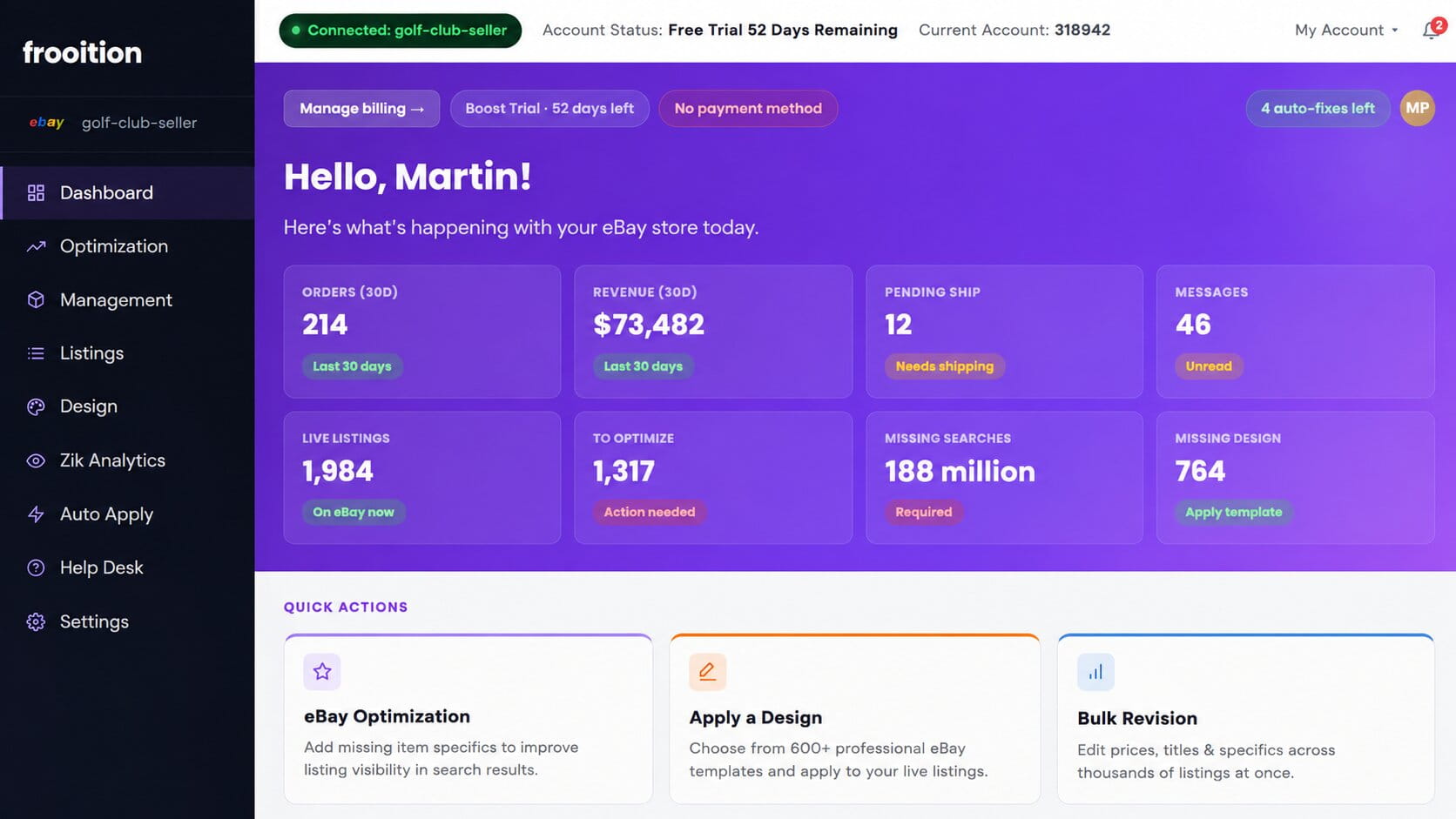 Frooition Features