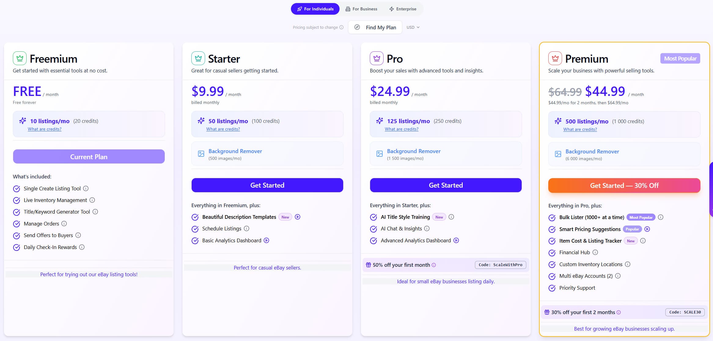 Snap2List price