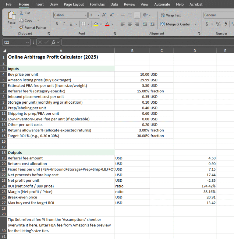 Online Arbitrage on Amazon in 2025: Fees, Tools, and Step-by-Step Guide