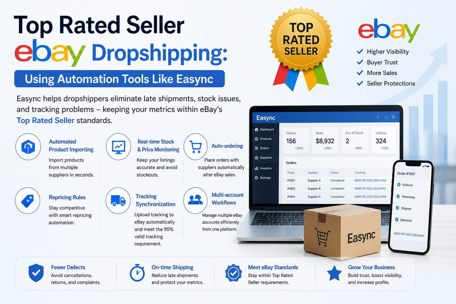 Top Rated Seller eBay Dropshipping: Using Automation Tools Like Easync