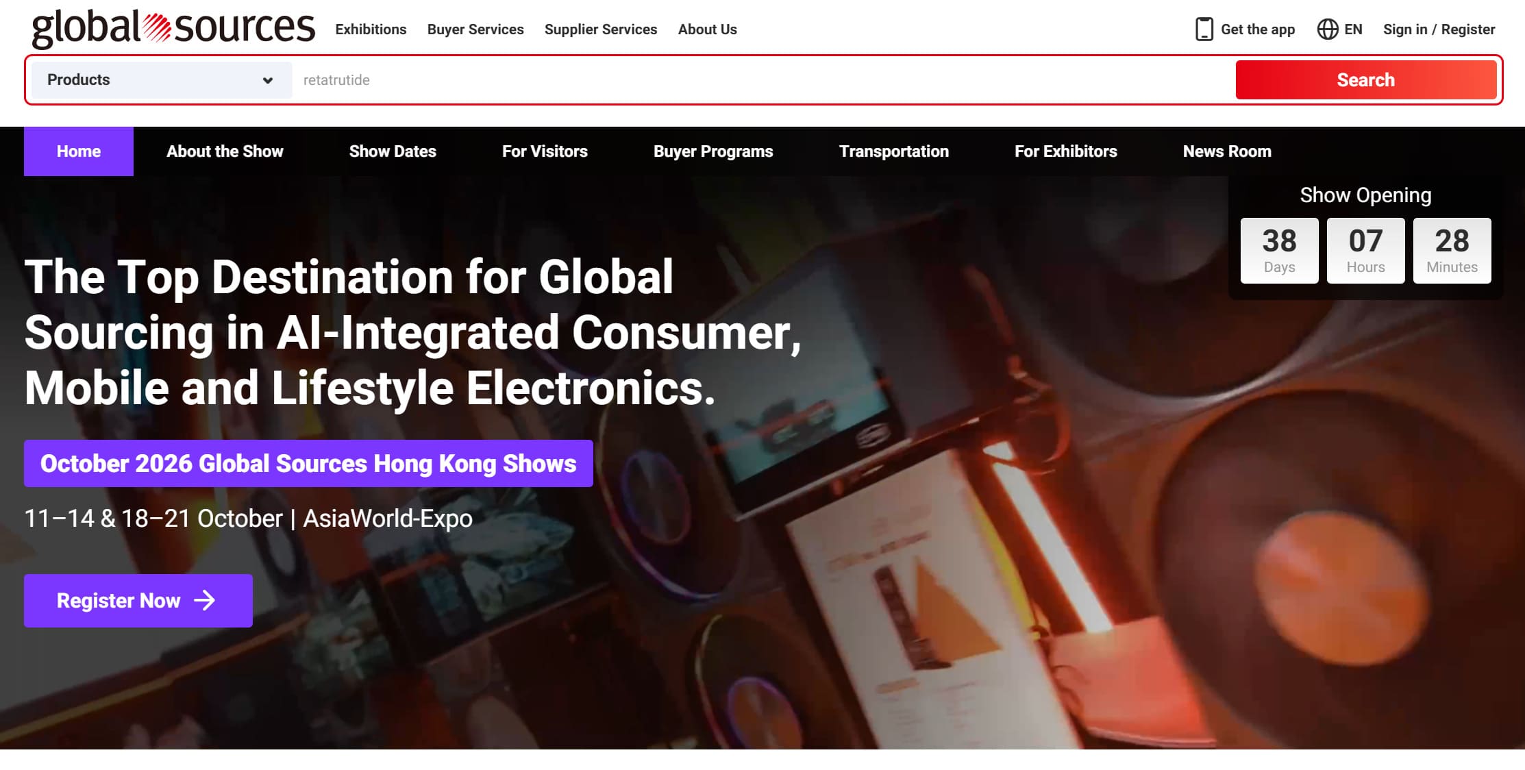 Global Sources landing