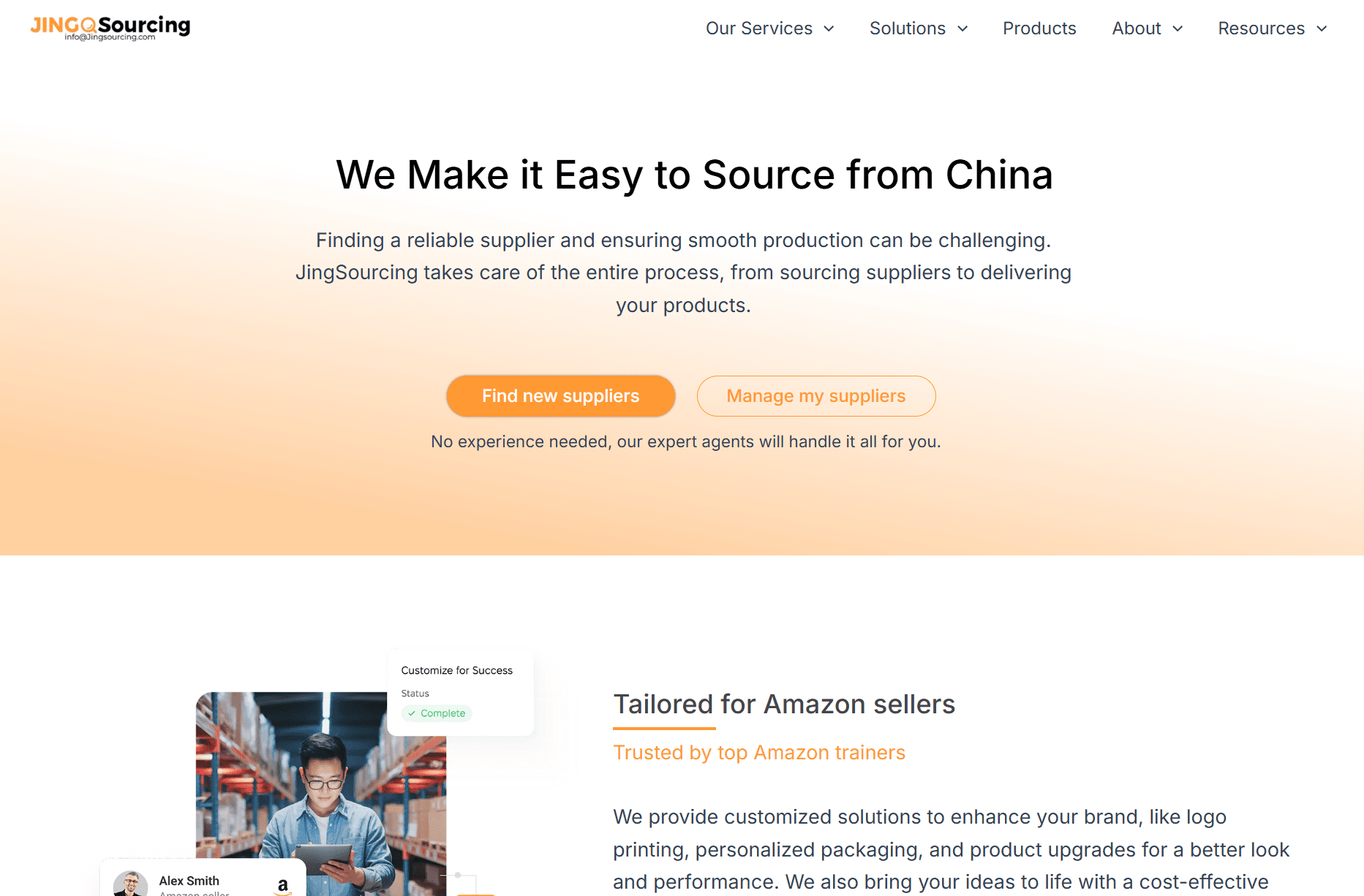 Jingsourcing landing