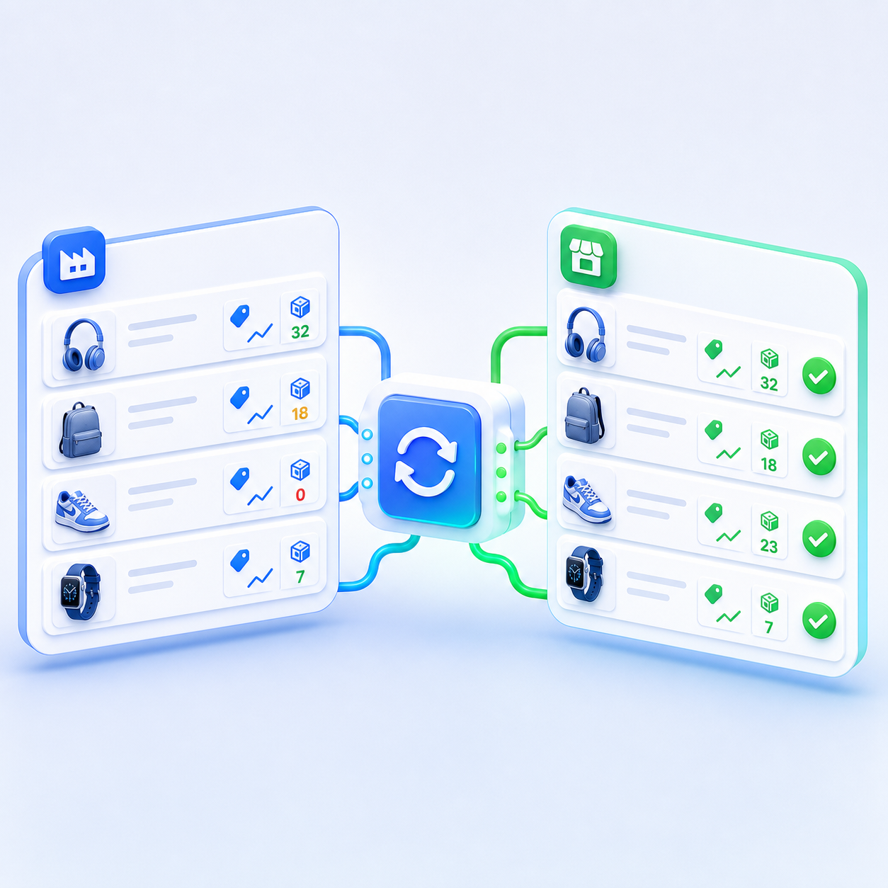 Automatic price and stock sync