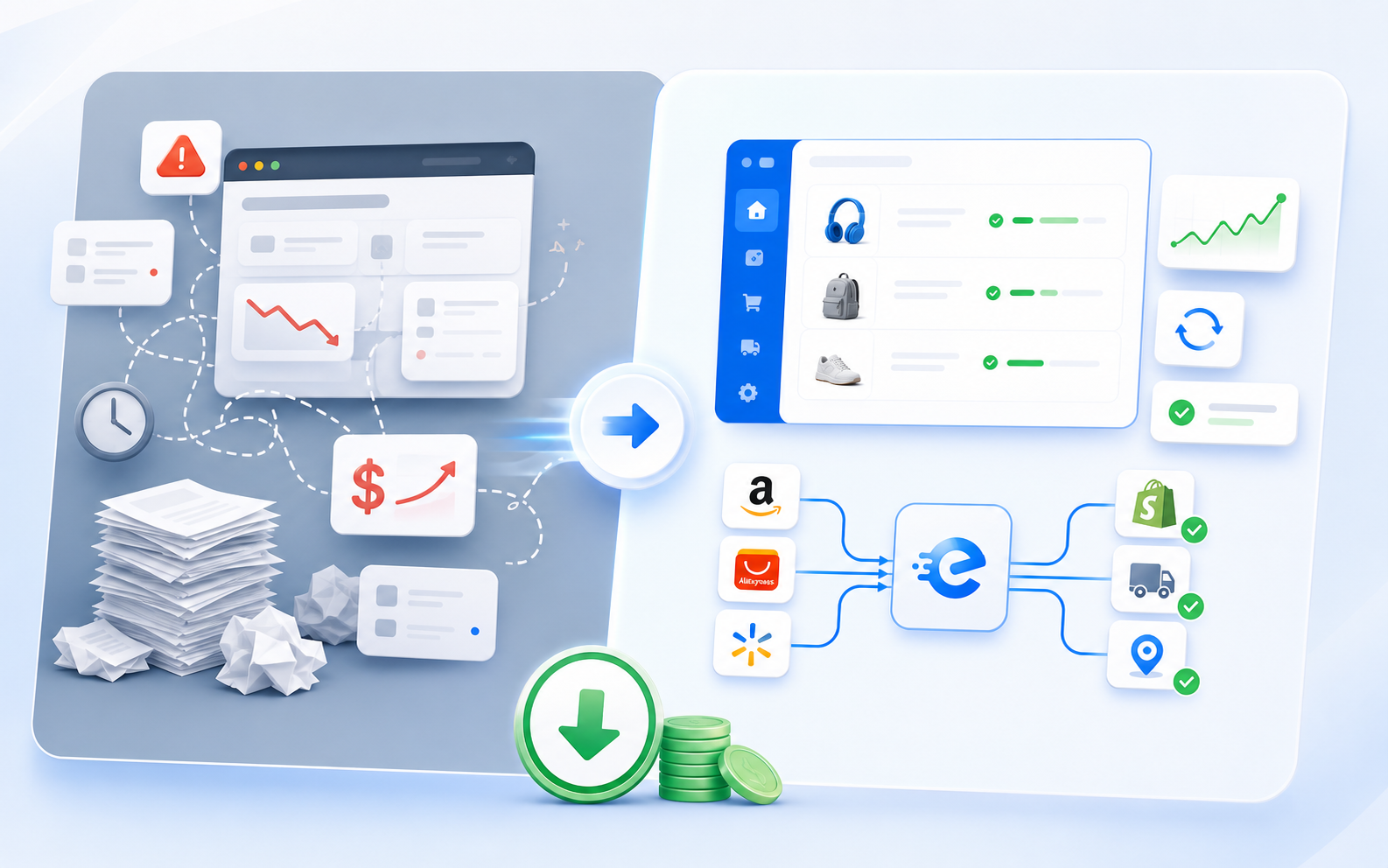 Move products from supplier marketplaces to Shopify with Easync automation