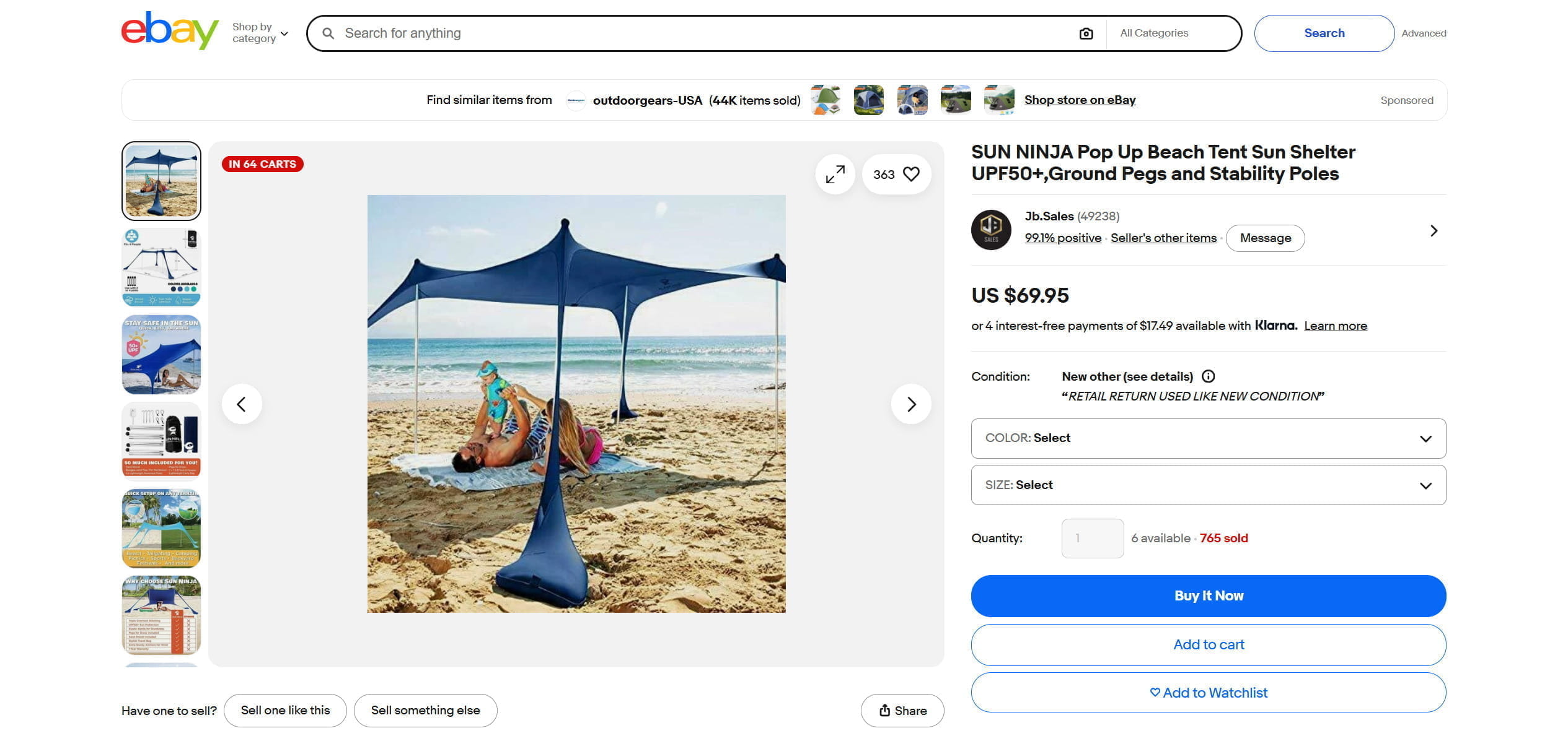 Beach Tents and Pop-Up Sun Shelters