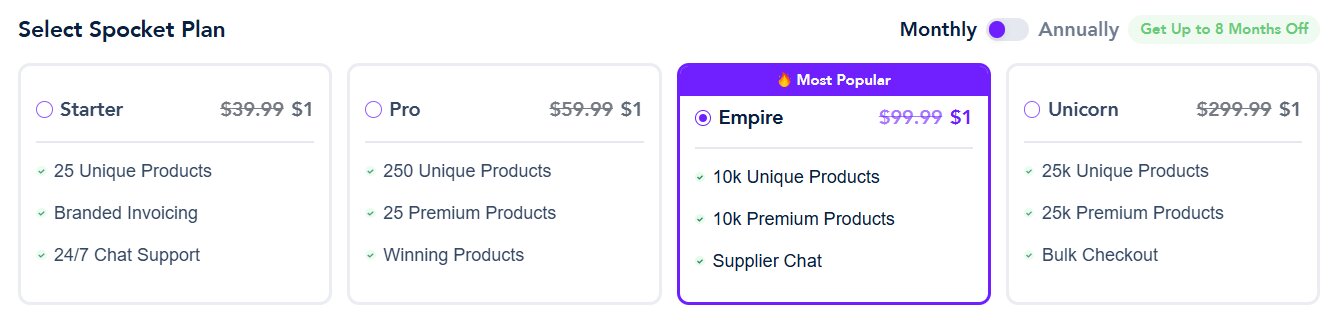 Spocket Pricing