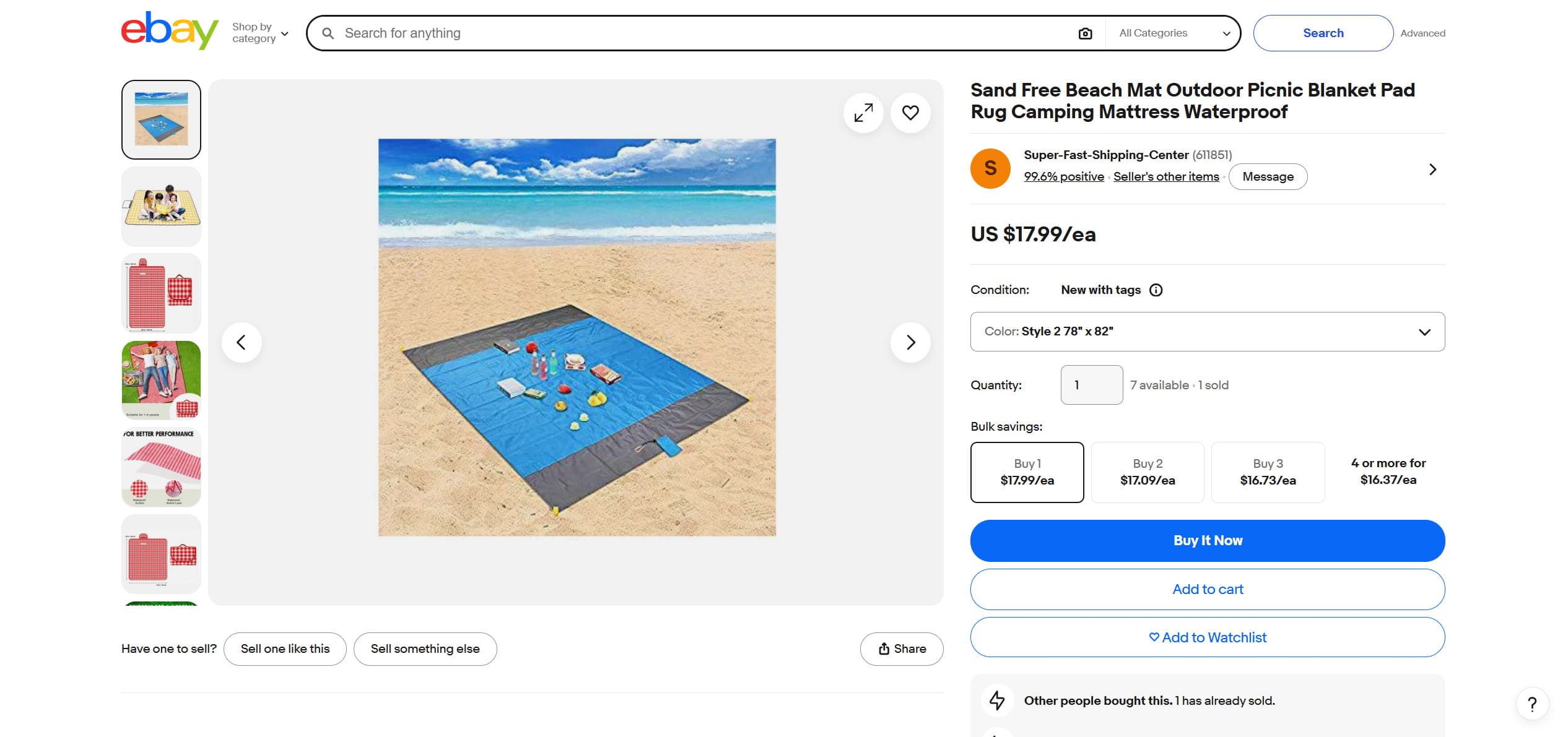 Sand Free Beach Mats and Picnic Blankets