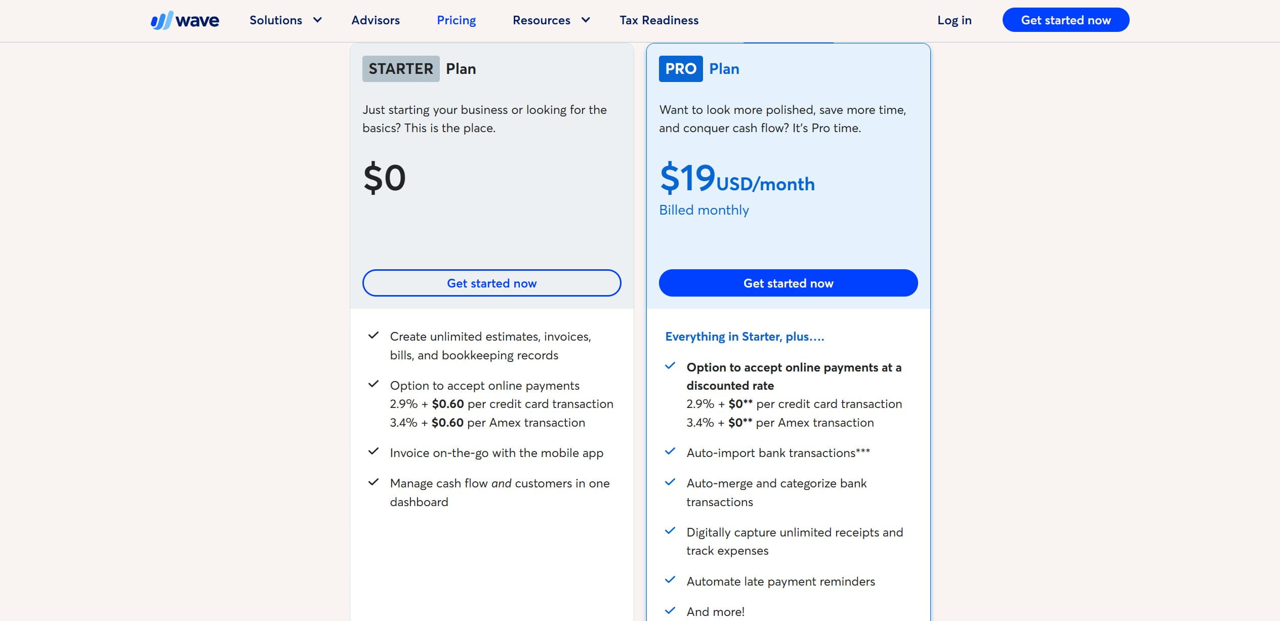 Wave Accounting Pricing