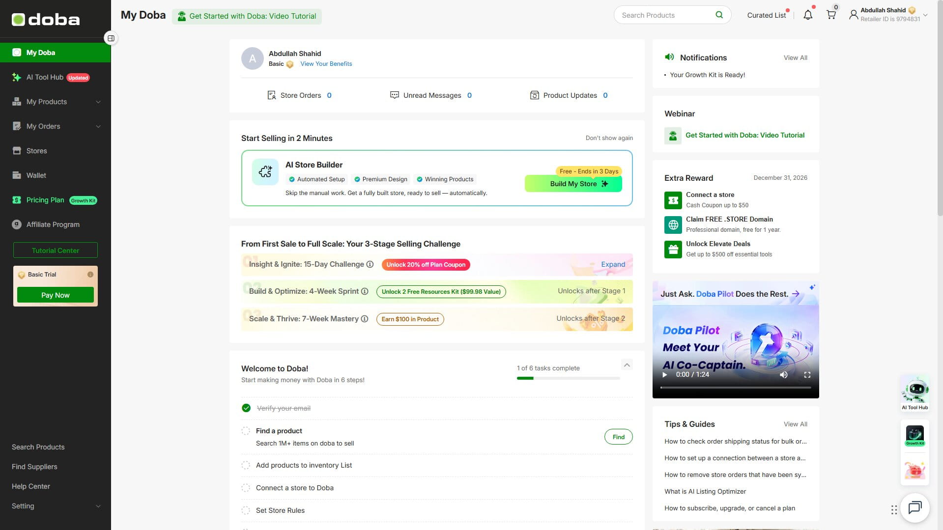 Using Doba with Shopify Integration