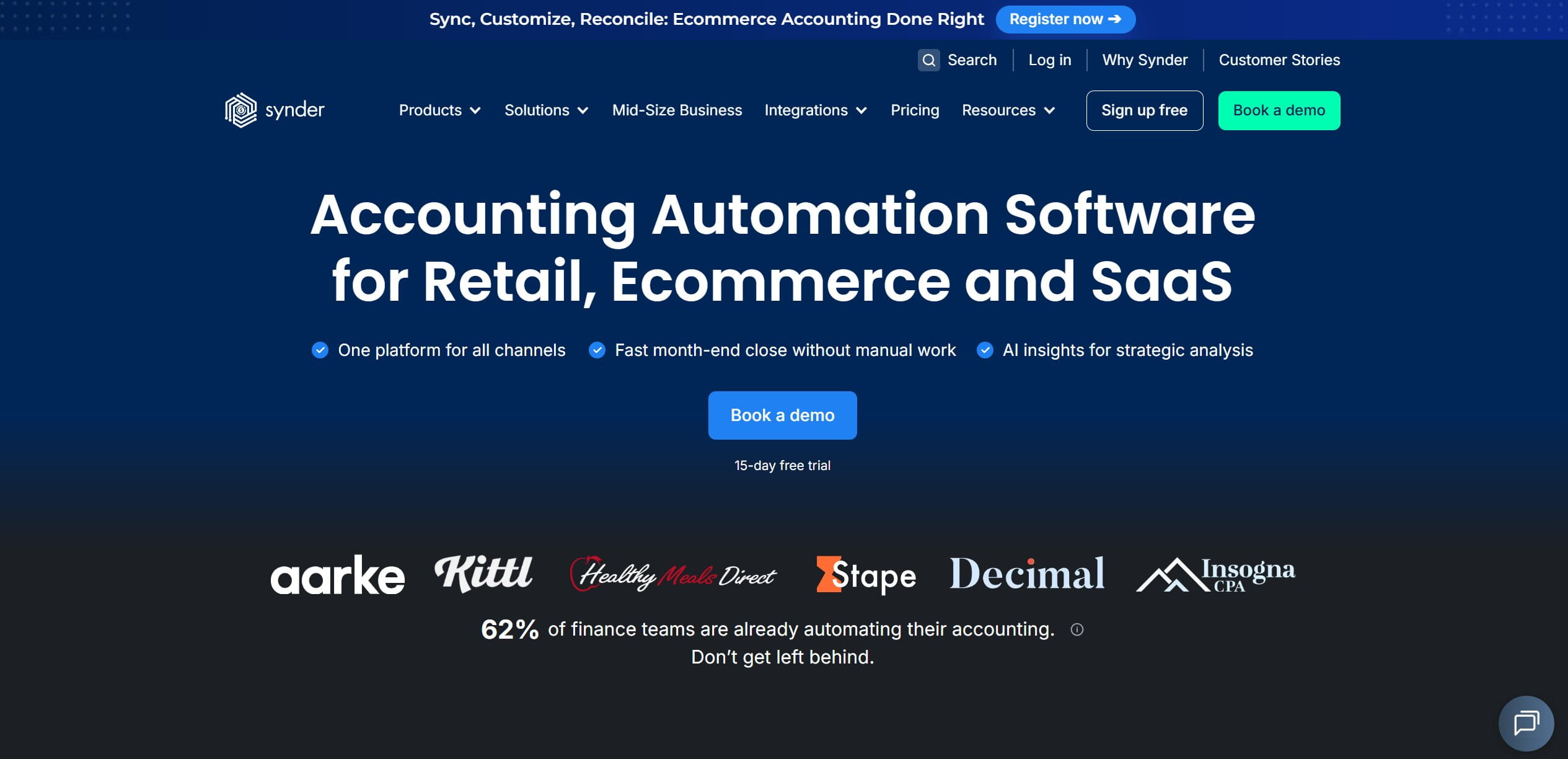 Synder: Best for High-Volume Multi-Channel Payout Reconciliation