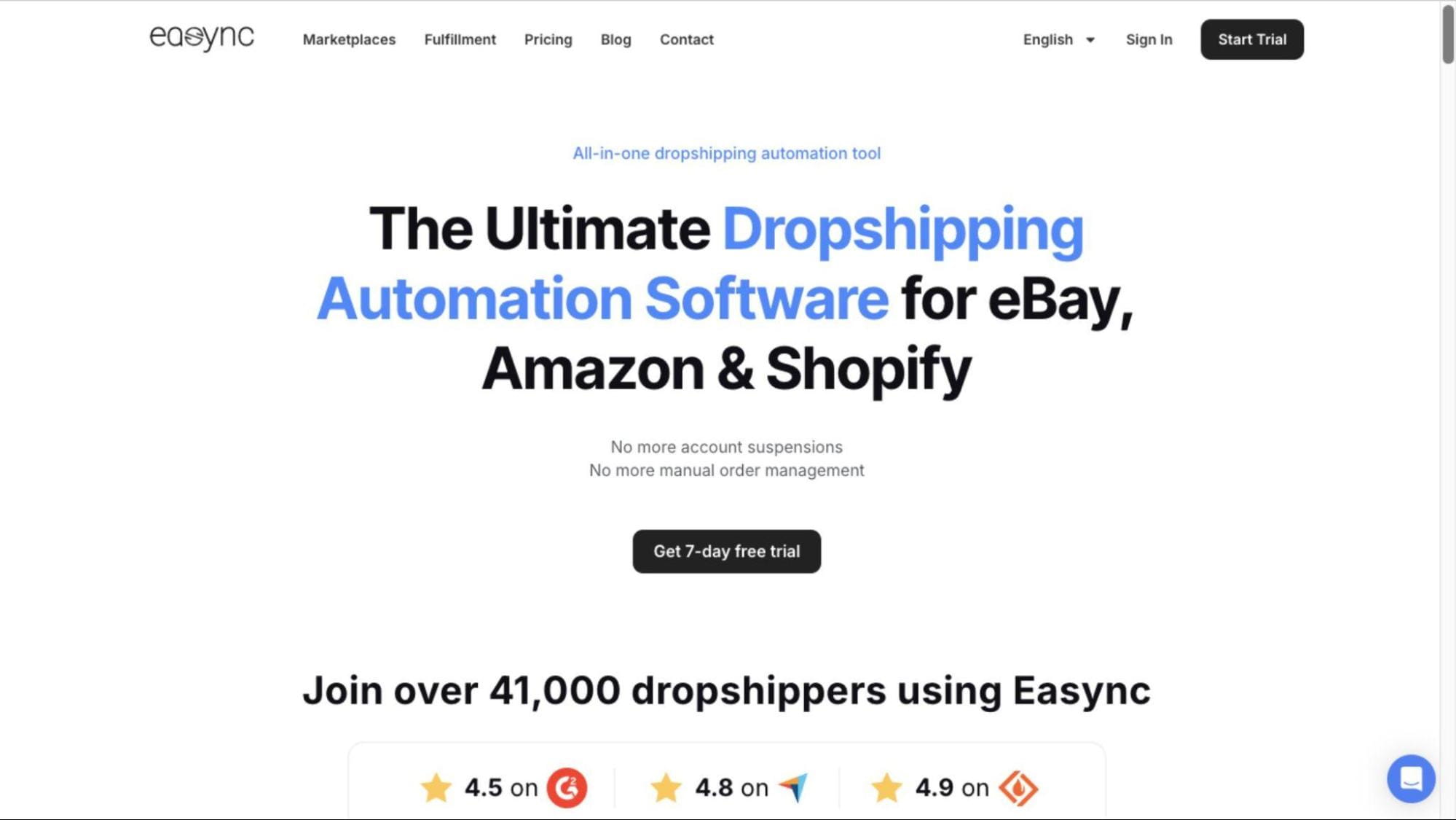 Easync.io — Best Overall for Automated Sourcing & Fulfillment