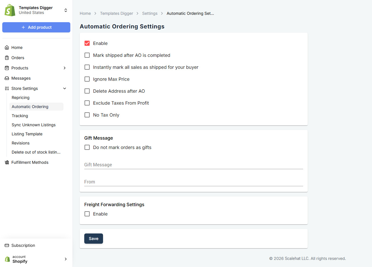 When an order is placed on Shopify, it automatically orders it from Walmart, Amazon or AliExpress