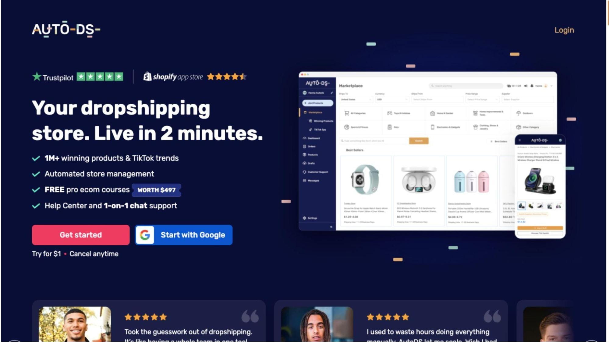 AutoDS — Alternative for Basic Sourcing & Inventory Sync