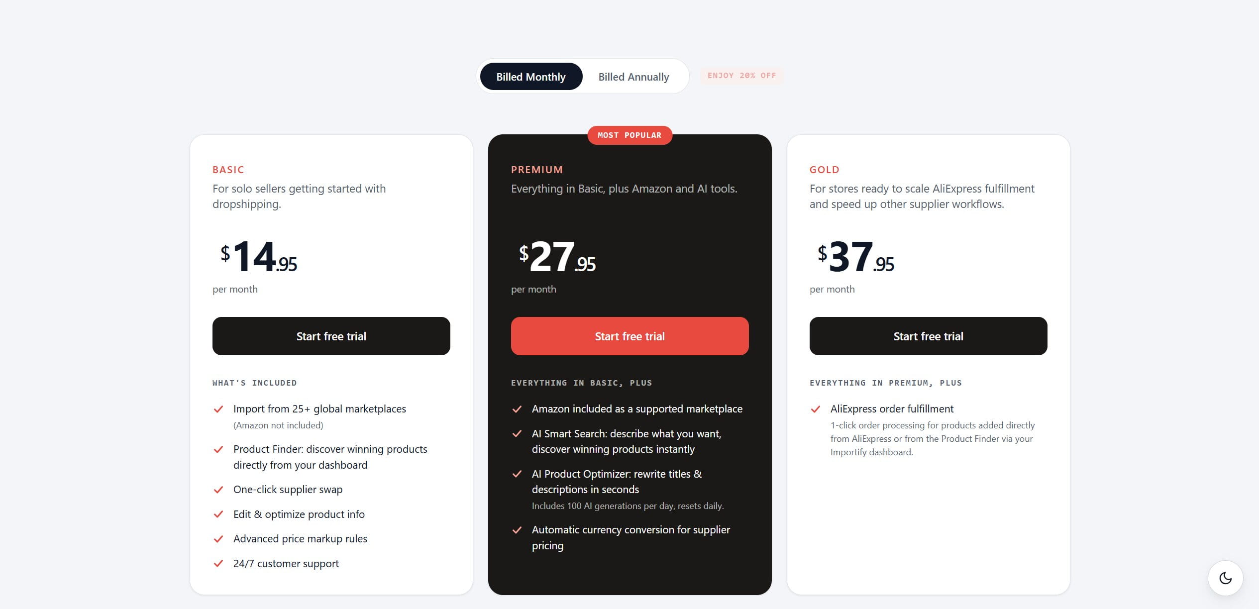 Importify Pricing