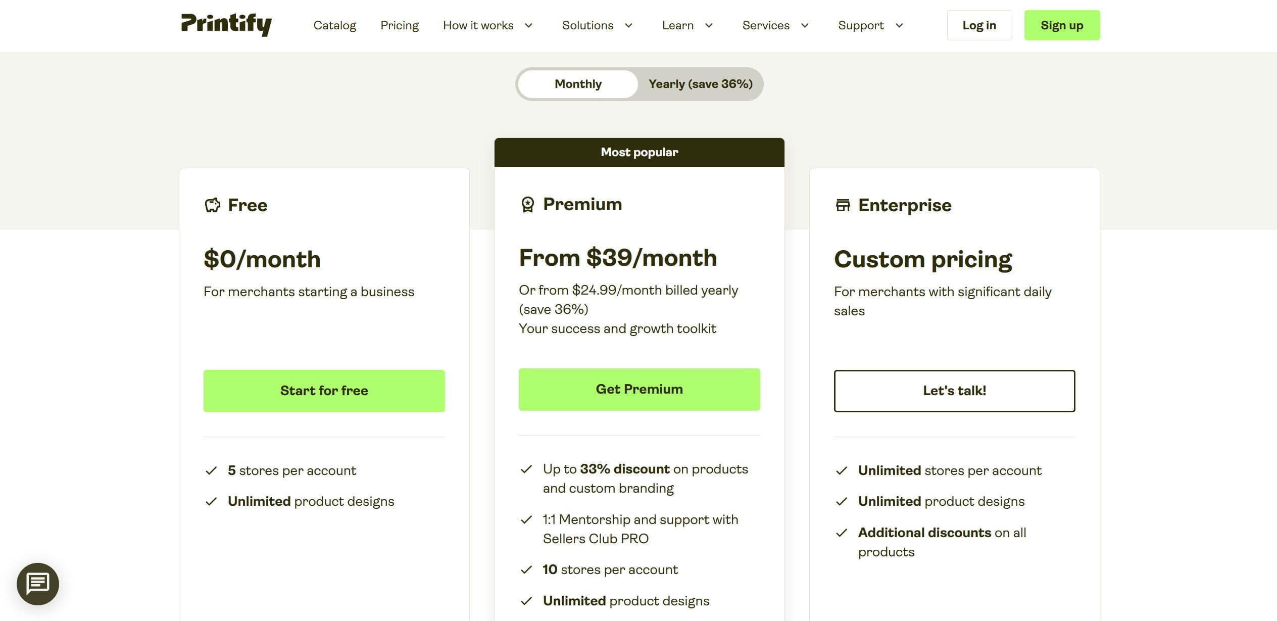Printify Pricing