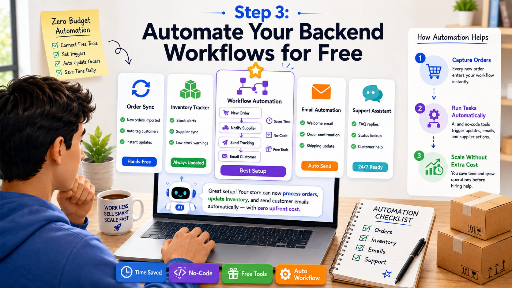 Automating Your Backend Workflows for Zero Upfront Cost