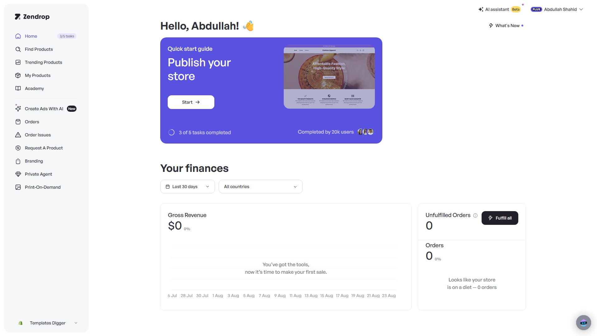 Zendrop Dashboard