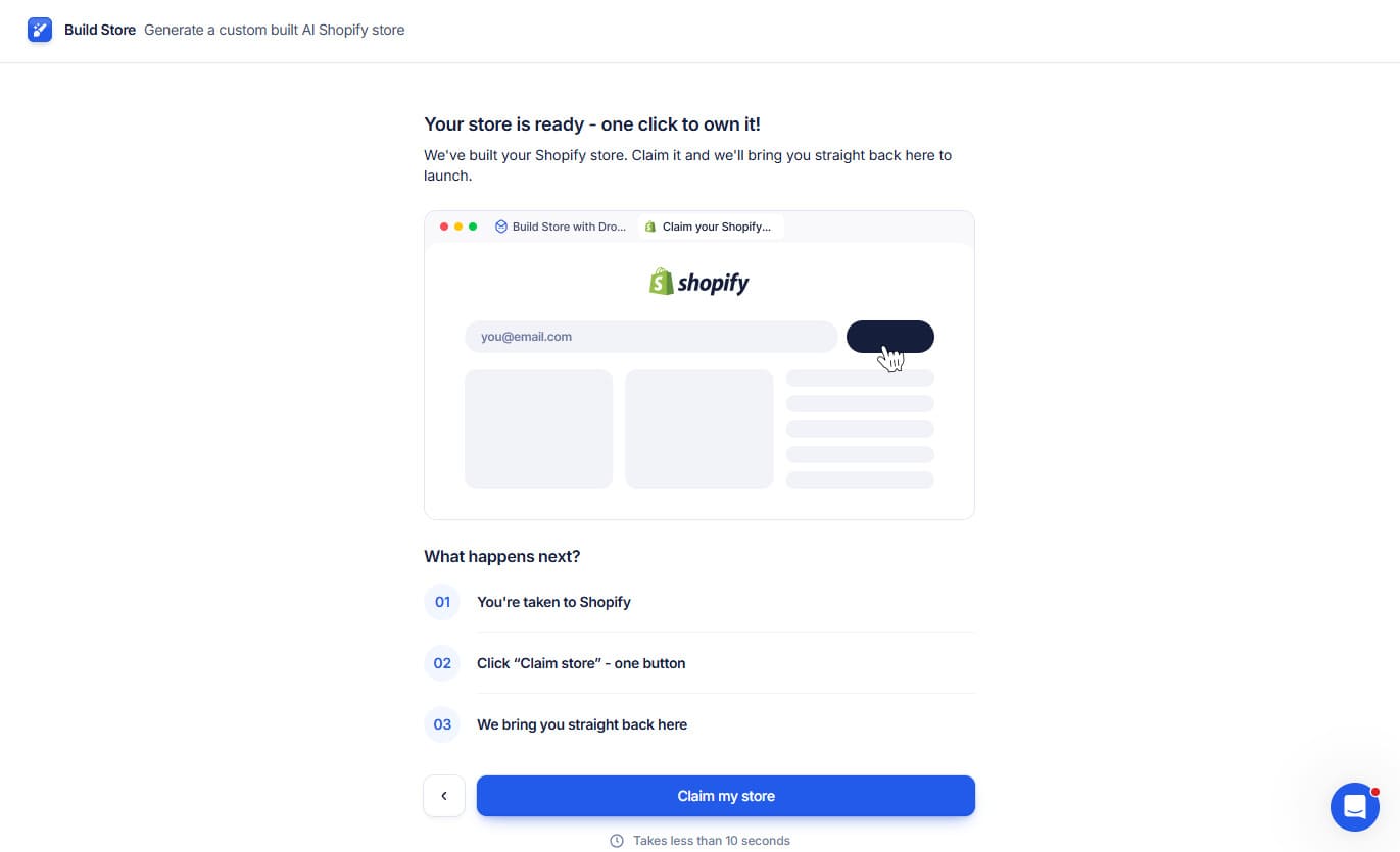 Dropship.io Shopify mağaza kurulumu