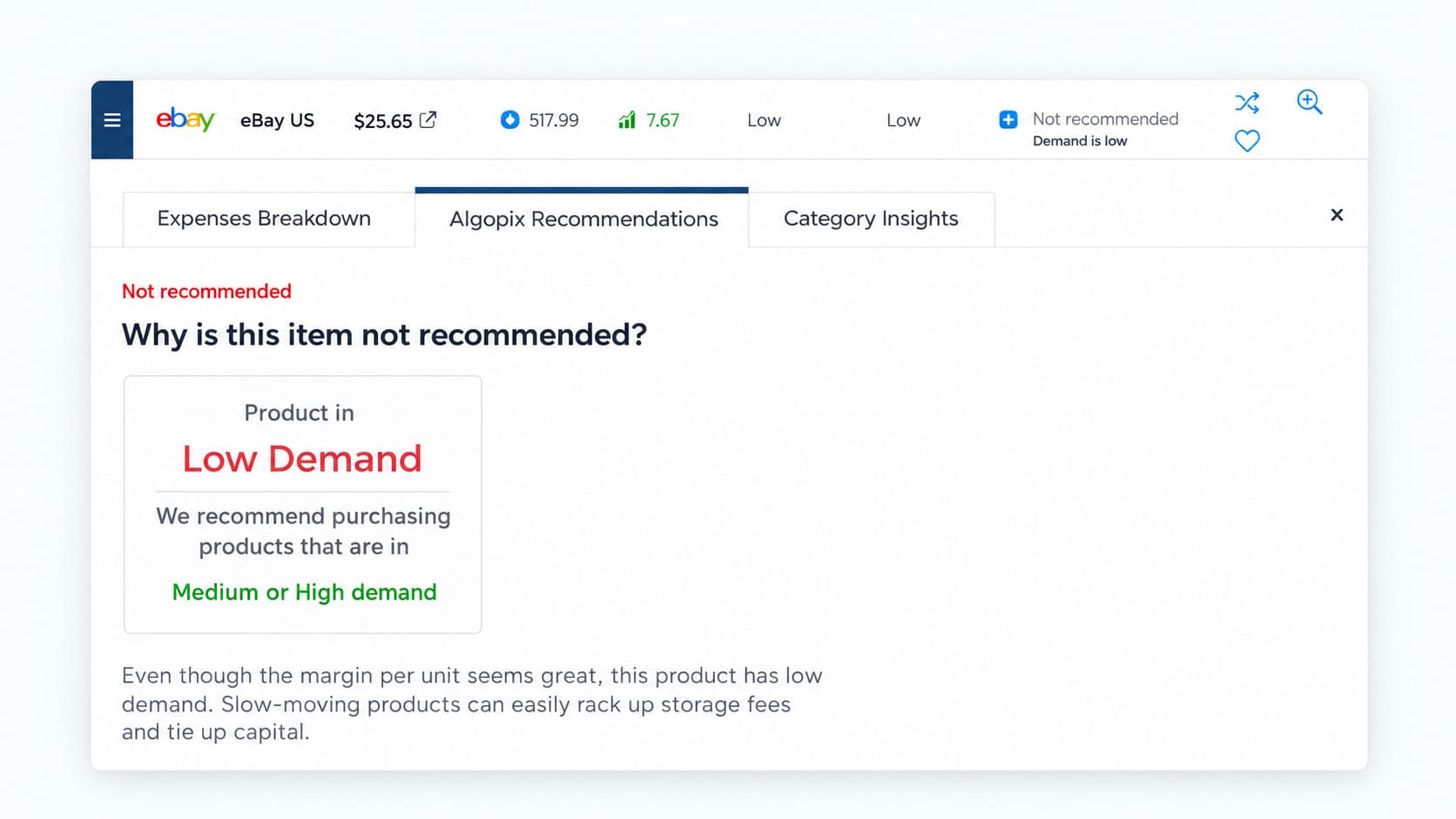 Algopix profit monitoring feature